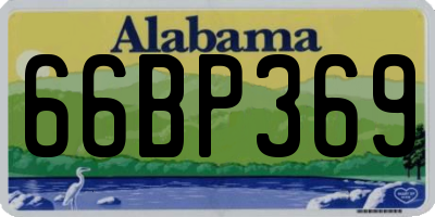 AL license plate 66BP369