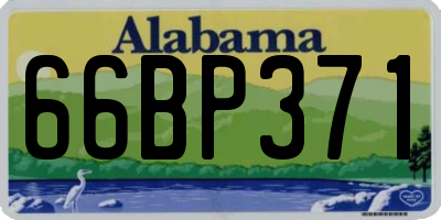 AL license plate 66BP371