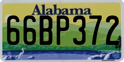 AL license plate 66BP372