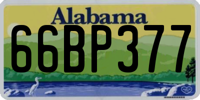 AL license plate 66BP377