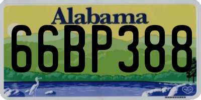 AL license plate 66BP388