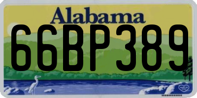 AL license plate 66BP389