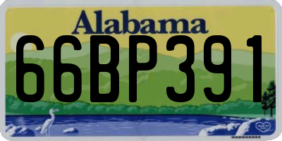 AL license plate 66BP391