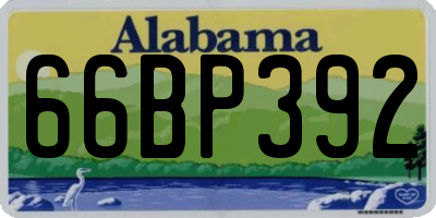 AL license plate 66BP392