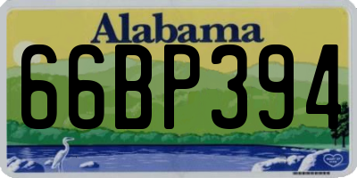 AL license plate 66BP394