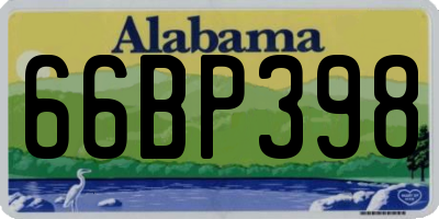 AL license plate 66BP398
