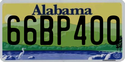 AL license plate 66BP400