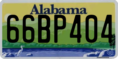 AL license plate 66BP404