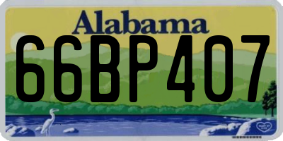 AL license plate 66BP407