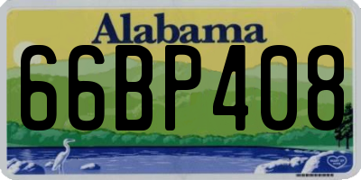 AL license plate 66BP408