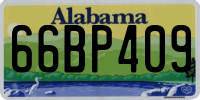 AL license plate 66BP409