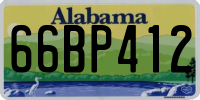AL license plate 66BP412
