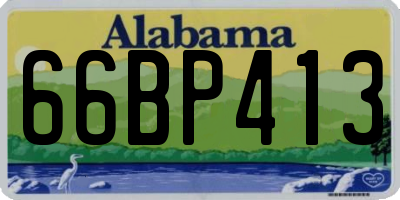 AL license plate 66BP413