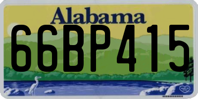 AL license plate 66BP415