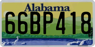 AL license plate 66BP418