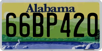 AL license plate 66BP420