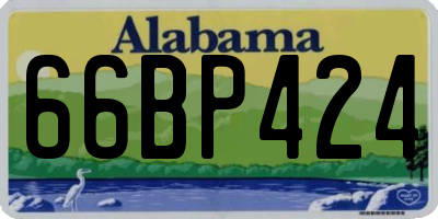 AL license plate 66BP424