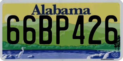 AL license plate 66BP426