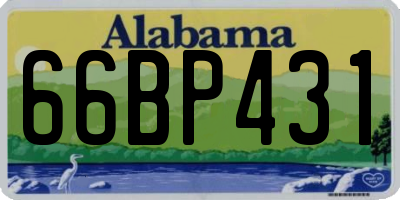 AL license plate 66BP431