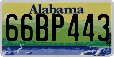 AL license plate 66BP443