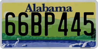 AL license plate 66BP445