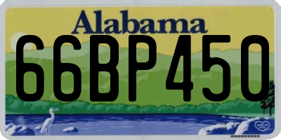 AL license plate 66BP450