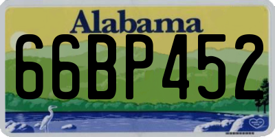 AL license plate 66BP452