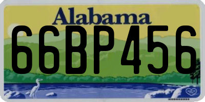 AL license plate 66BP456