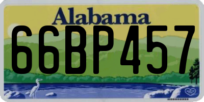 AL license plate 66BP457