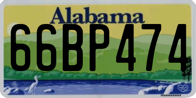 AL license plate 66BP474