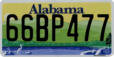 AL license plate 66BP477