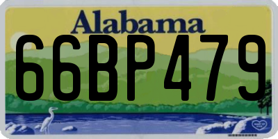 AL license plate 66BP479