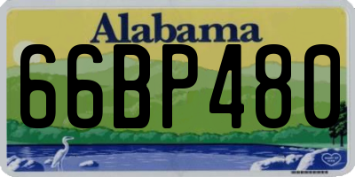AL license plate 66BP480
