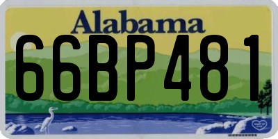 AL license plate 66BP481