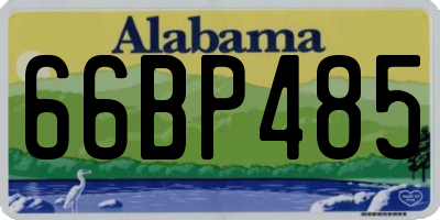 AL license plate 66BP485