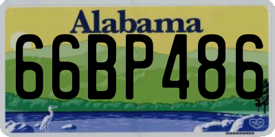 AL license plate 66BP486