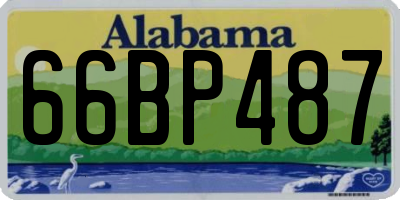 AL license plate 66BP487