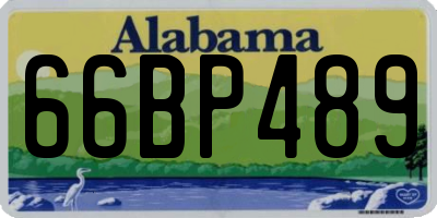 AL license plate 66BP489