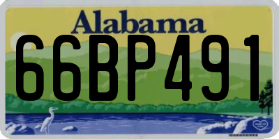 AL license plate 66BP491