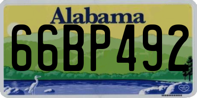 AL license plate 66BP492
