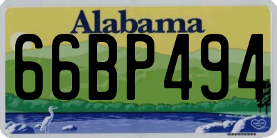 AL license plate 66BP494