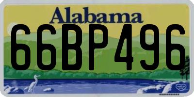 AL license plate 66BP496
