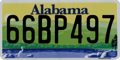 AL license plate 66BP497