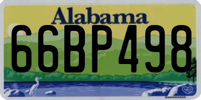 AL license plate 66BP498