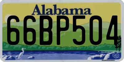 AL license plate 66BP504