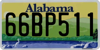 AL license plate 66BP511