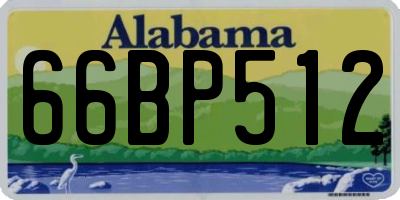 AL license plate 66BP512