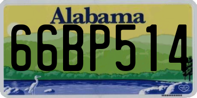 AL license plate 66BP514