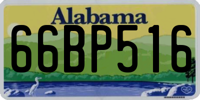 AL license plate 66BP516