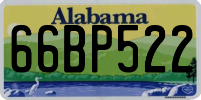 AL license plate 66BP522